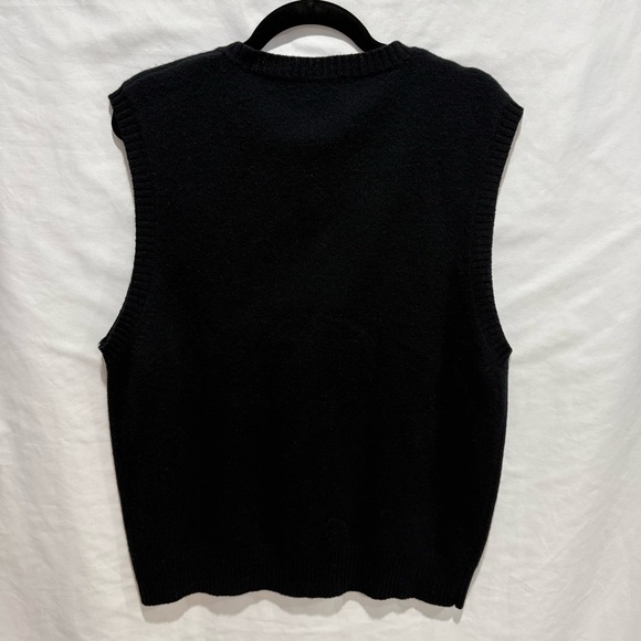 Club Room Wool Sweater Vest L Lambswool Knit Preppy Academia Minimalist Layer - Picture 8 of 12